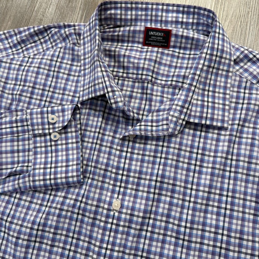 UNTUCKit Mens 3XL Winterfield WF Performance Checkered Shirt